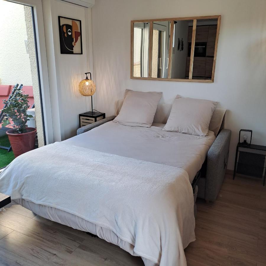 Studio Climatise Cosy Avec Grande Piscine Chauffee Agde Bagian luar foto